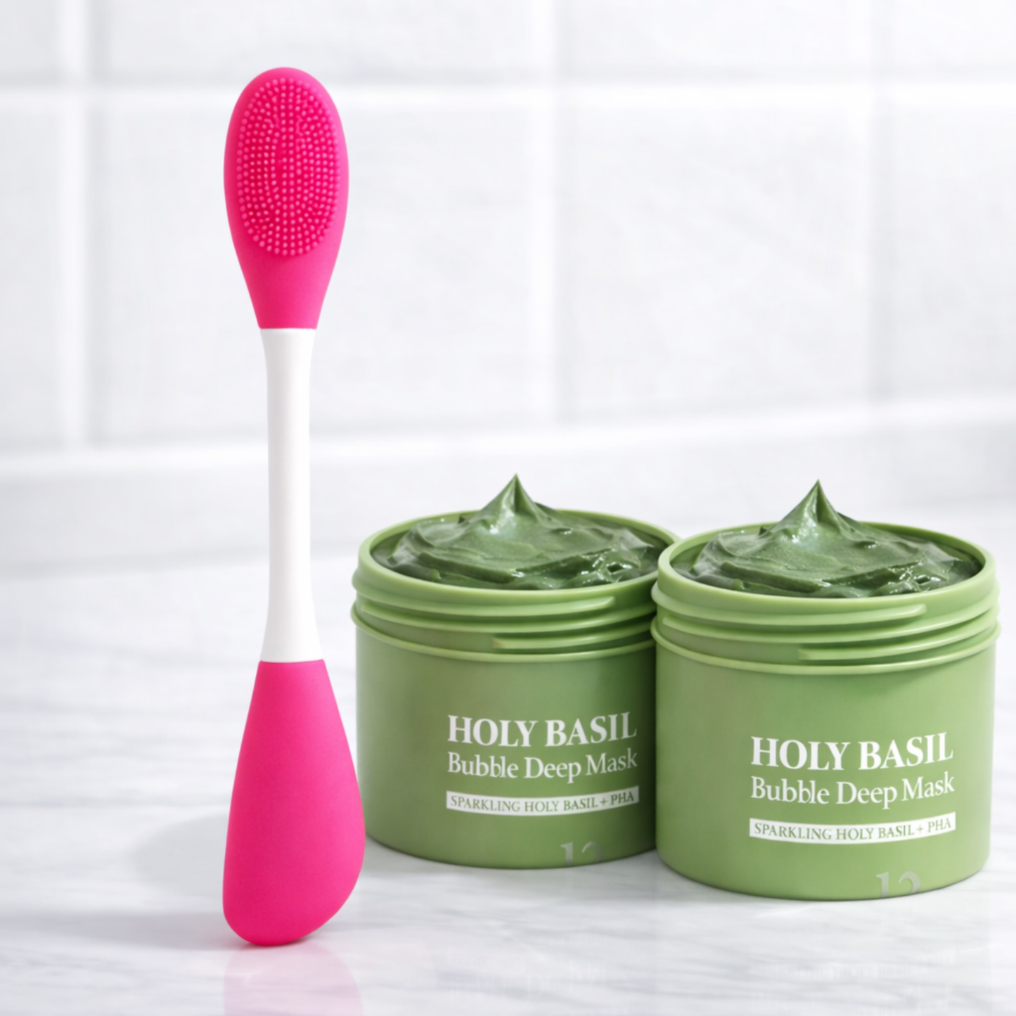 Masque nettoyant à bulles de basilic sacré