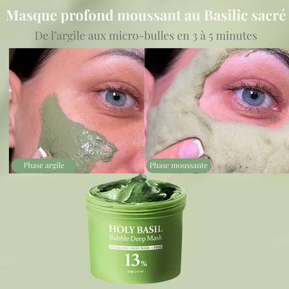 Masque nettoyant à bulles de basilic sacré